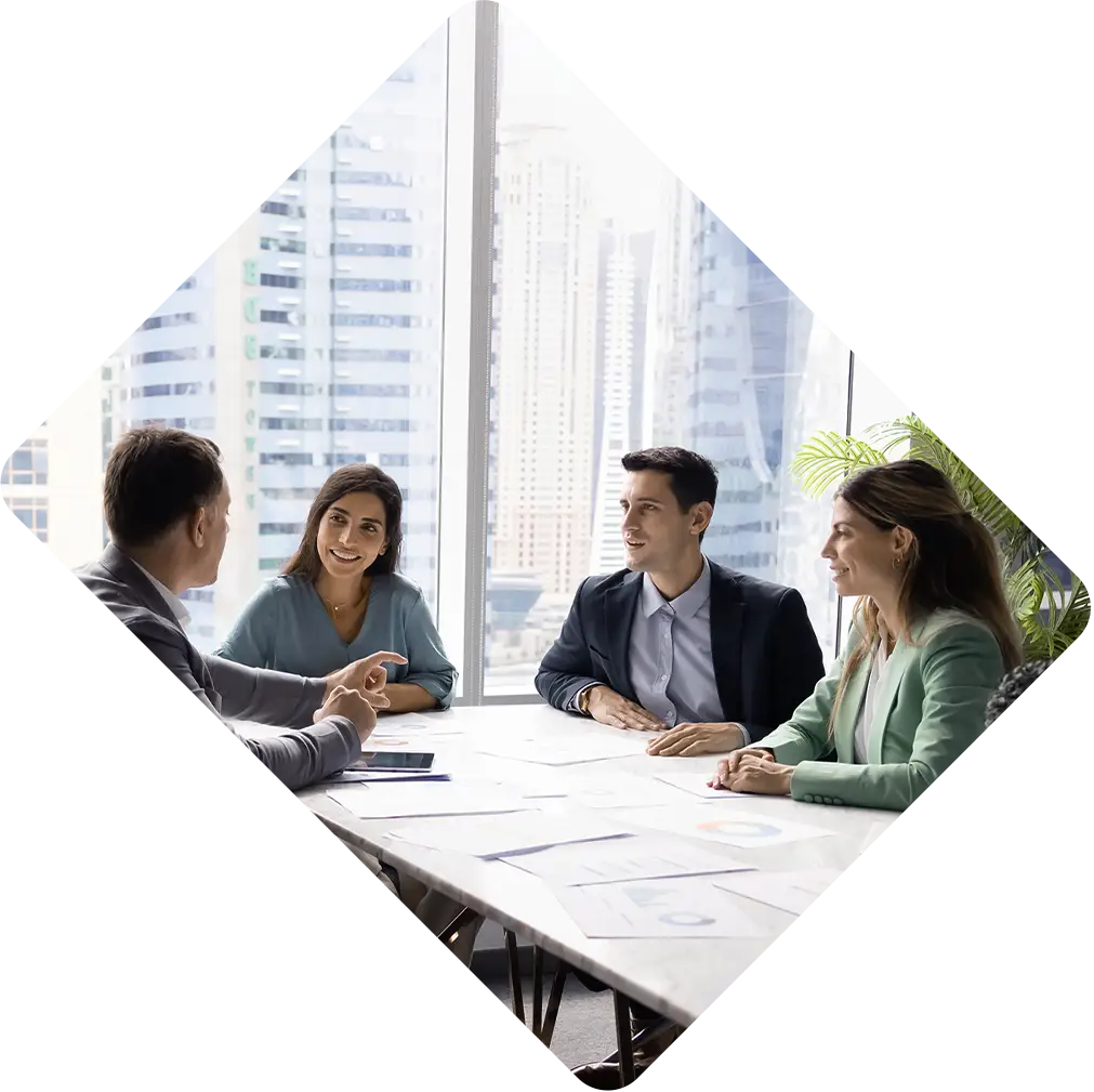 Small professional team having a meeting